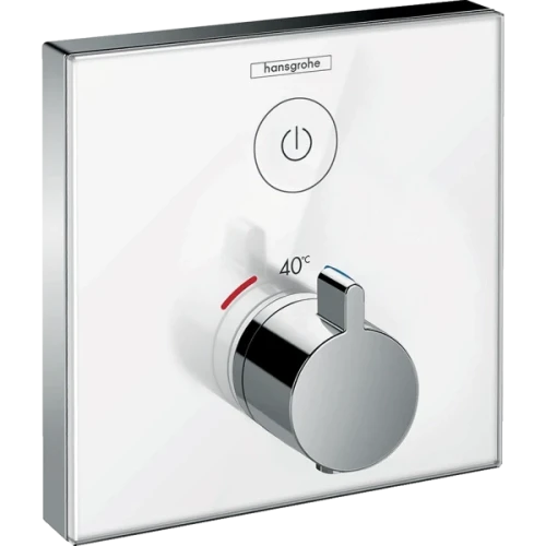 Купить купить термостатический смеситель для душа скрытого монтажа на 1 потребителя, showerselect glass hansgrohe, 15737400 цвет: хром