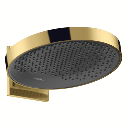 Купить купить верхний душ с настенным креплением, rainfinity hansgrohe, 26230990 цвет: золото