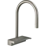 Купить купить смеситель для кухни, с вытяжным душем, aquno select m81 hansgrohe, 73831800 цвет: нержавеющая сталь