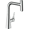 Купить купить смеситель для кухни, с вытяжным изливом, metris select m71 hansgrohe, 73802000 цвет: хром