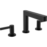 Купить купить смеситель для раковины на 3 отверстиясо сливным клапаном push-open, finoris hansgrohe, 76033670 цвет: черный