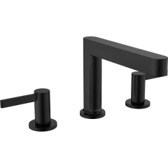 Смеситель для раковины на 3 отверстиясо сливным клапаном Push-Open, Finoris Hansgrohe, 76033670 цвет: черный