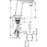 Купить купить смеситель для раковины электронный без регулировки температуры, питание от сети 230v, metris s hansgrohe, 31103000 цвет: хром