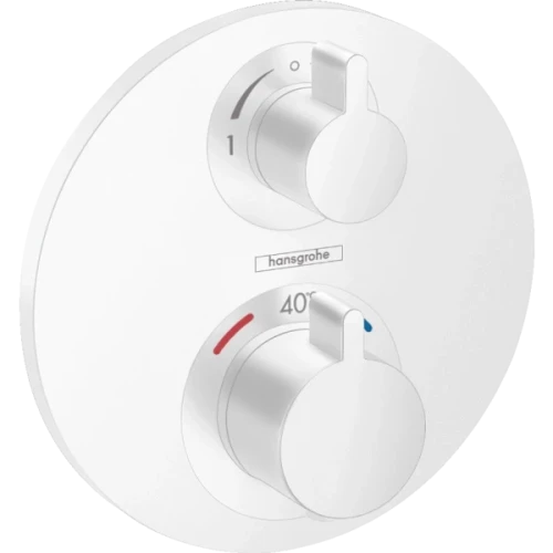Купить купить термостатический смеситель для душа скрытого монтажа на 2 потребителя, ecostat s hansgrohe, 15758700 цвет: белый