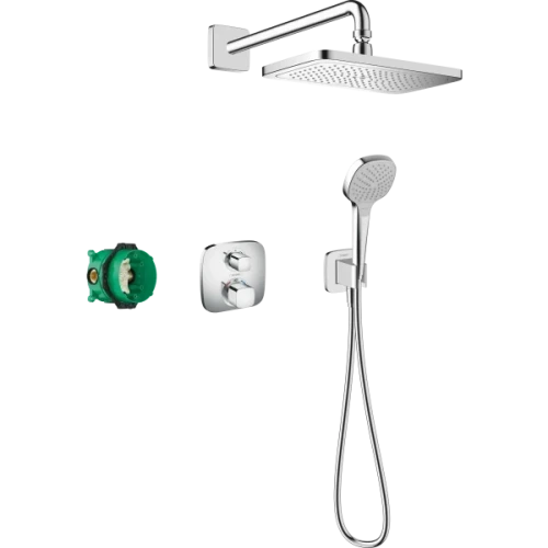 Купить купить душевая система скрытого монтажа с термостатом, croma e hansgrohe, 27953000 цвет: хром