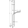 Купить купить душевой гарнитур relaxation cо штангой 90см, pulsify select s hansgrohe, 24170000 цвет: хром