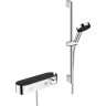 Купить купить смеситель для душа с термостатом с душевым гарнитуром и полочкой, pulsify select s hansgrohe, 24260000 цвет: хром