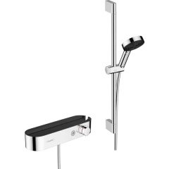 Смеситель для душа с термостатом с душевым гарнитуром и полочкой, Pulsify Select S Hansgrohe, 24260000 цвет: хром
