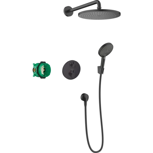 Купить купить душевая система, croma hansgrohe, 27961670 цвет: черный