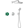 Купить купить душевая система скрытого монтажа с термостатом, croma s hansgrohe, 27954000 цвет: хром