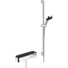 Купить купить смеситель для душа с термостатом с душевым гарнитуром и полочкой, pulsify select s hansgrohe, 24270000 цвет: хром