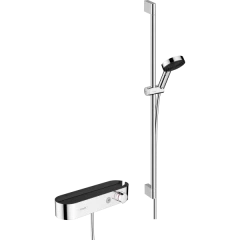 Смеситель для душа с термостатом с душевым гарнитуром и полочкой, Pulsify Select S Hansgrohe, 24270000 цвет: хром