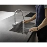 Купить купить смеситель для кухни, с вытяжным душем, aquno select m81 hansgrohe, 73837800 цвет: нержавеющая сталь