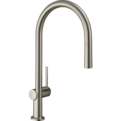 Купить купить смеситель для кухни, с вытяжным изливом, talis m54 hansgrohe, 72802800 цвет: нержавеющая сталь