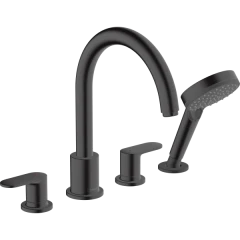 Смеситель для ванны на 4 отверстия, Vernis Blend Hansgrohe, 71456670 цвет: черный