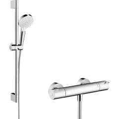 Смеситель для душа с термостатом с душевым гарнитуром Vario, Crometta Hansgrohe, 27812400 цвет: белый