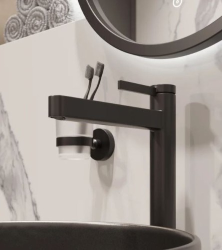 Купить купить смеситель для раковины, finoris hansgrohe, 76070670 цвет: черный