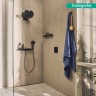 Купить купить верхний душ с настенным креплением, rainfinity hansgrohe, 26230670 цвет: черный