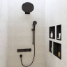 Купить купить верхний душ с настенным креплением, rainfinity hansgrohe, 26230670 цвет: черный