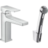 Купить купить смеситель для раковины со сливным гарнитуром и гигиеническим душем, metropol hansgrohe, 32522000 цвет: хром