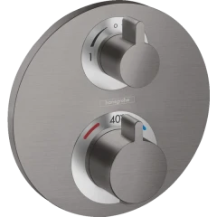 Термостатический смеситель для душа скрытого монтажа на 2 потребителя, Ecostat S Hansgrohe, 15758340 цвет: черный