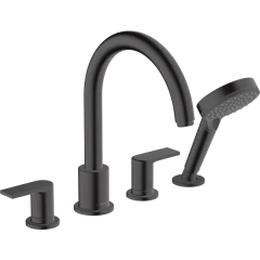 Смеситель для ванны на 4 отверстия, Vernis Shape Hansgrohe, 71459670 цвет: черный