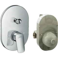 Смеситель для ванны скрытого монтажа, в комплекте с монтажной частью, Logis Hansgrohe, 71409000 цвет: хром