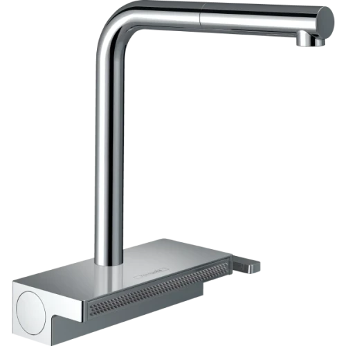 Купить купить смеситель для кухни, с вытяжным душем, aquno select m81 hansgrohe, 73836000 цвет: хром