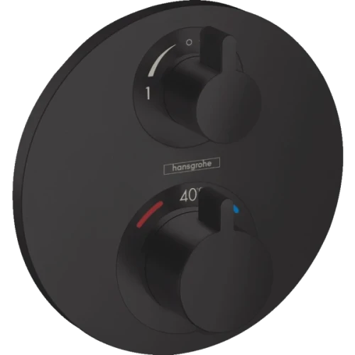 Купить купить термостатический смеситель для душа скрытого монтажа на 2 потребителя, ecostat s hansgrohe, 15758670 цвет: черный