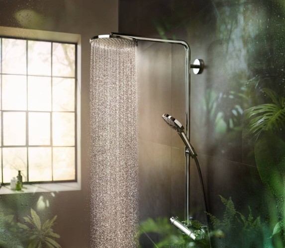 Купить купить душевая система powderrain с термостатом, raindance select s hansgrohe, 27633000 цвет: хром