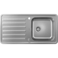 Раковина для кухни, врезная с левым крылом, S41 Hansgrohe, 43338800 цвет: нержавеющая сталь