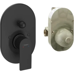 Смеситель для ванны скрытого монтажа, в комплекте с монтажной частью, Rebris E Hansgrohe, 72458670 цвет: черный