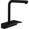 Купить купить смеситель для кухни, с вытяжным душем, aquno select m81 hansgrohe, 73830670 цвет: черный