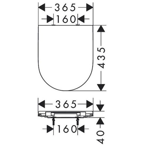 Купить купить сиденье с крышкой для унитаза, gladelake s hansgrohe, 60111450 цвет: белый