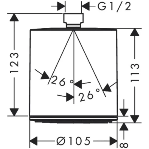 Купить купить верхний душ 105 cosmart+, pulsify s hansgrohe, 24132700 цвет: белый