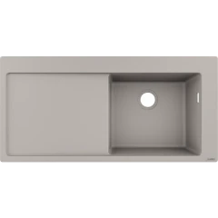 Раковина для кухни, врезная с левым крылом, S51 Hansgrohe, 43314380 цвет: серый