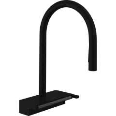 Смеситель для кухни, с вытяжным душем, Aquno Select M81 Hansgrohe, 73831670 цвет: черный