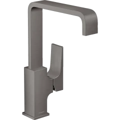 Смеситель для раковины поворотным изливом, Metropol Hansgrohe, 32511340 цвет: черный