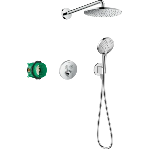 Купить купить душевая система powderrain скрытого монтажа с термостатом, raindance s hansgrohe, 27951000 цвет: хром