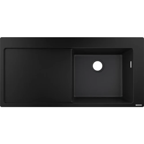 Купить купить раковина для кухни, врезная с левым крылом, s51 hansgrohe, 43314170 цвет: черный