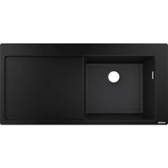 Раковина для кухни, врезная с левым крылом, S51 Hansgrohe, 43314170 цвет: черный