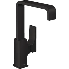 Смеситель для раковины поворотным изливом, Metropol Hansgrohe, 32511670 цвет: черный