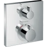 Купить купить термостатический смеситель для душа скрытого монтажа на 2 потребителя, ecostat square hansgrohe, 15714000 цвет: хром