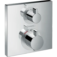Термостатический смеситель для душа скрытого монтажа на 2 потребителя, Ecostat Square Hansgrohe, 15714000 цвет: хром