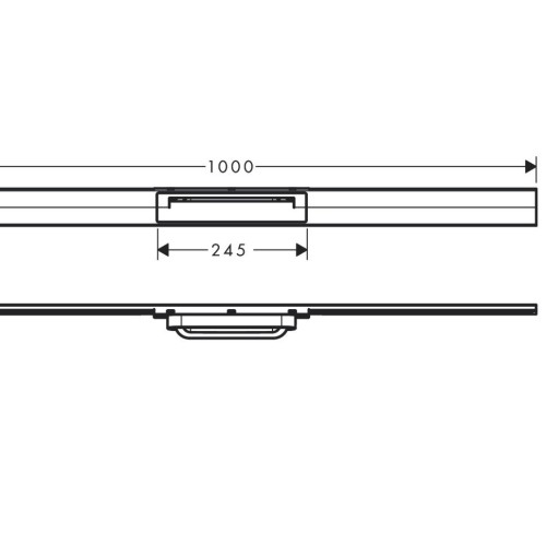 Купить купить внешняя часть трапа для душа 100 см, укорачиваемая, raindrain flex hansgrohe, 56046000 цвет: хром