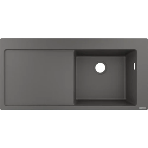 Купить купить раковина для кухни, врезная с левым крылом, s51 hansgrohe, 43314290 цвет: серый
