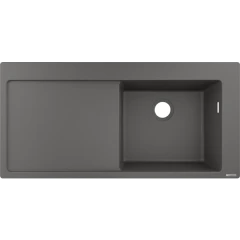 Раковина для кухни, врезная с левым крылом, S51 Hansgrohe, 43314290 цвет: серый