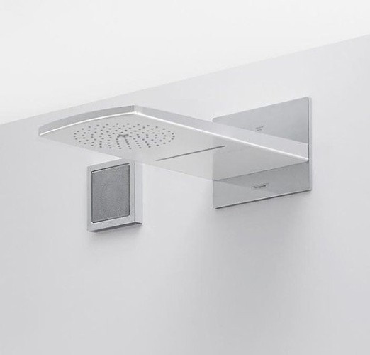 Купить купить верхний душ с настенным креплением скрытого монтажа, raindance rainfall hansgrohe, 28433400 цвет: хром