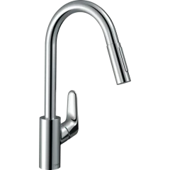 Смеситель для кухни, с вытяжным душем, Focus M41 Hansgrohe, 73880000 цвет: хром