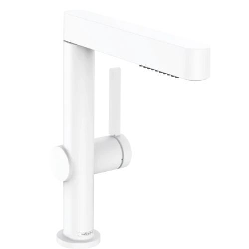 Купить купить смеситель для раковины с вытяжным душем 2jetсо сливным клапаном push-open, finoris hansgrohe, 76063700 цвет: белый